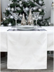 Cortimex Kft Ezüst lurex asztali futó páfrány mintás 37x100 cm