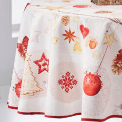 Cortimex Kft Xmas karácsonyi szennytaszító kör alakú asztalterítő 160 cm