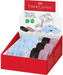 Faber-Castell Radír műanyag tartóban mini színátmenetes SLEEVE Faber-Castell égkék, fekete, rózsaszín