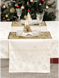 Cortimex Kft Arany lurex asztali futó gömb mintás 37x100 cm