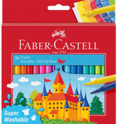 Faber-Castell Rostirón, filctoll készlet, kastélyos Faber-Castell 36 klf. szín - papirx