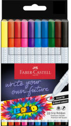 Faber-Castell Rostirón, filctoll készlet, vastag GRIP Boldpen Faber-Castell 10 klf. szín - papirx
