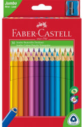 Faber-Castell Színes ceruza készlet háromszögletű + hegyező Jumbo Junior Faber-Castell 30klf. szín - papirx