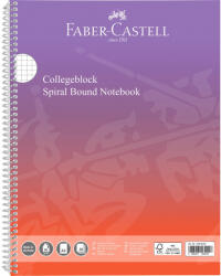 Faber-Castell Spirálfüzet A4 80lap kockás színátmenetes borítással Faber-Castell piros-lila - papirx