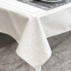 Cortimex Kft Ezüst lurex asztalterítő karácsonyfa mintás 137x180 cm