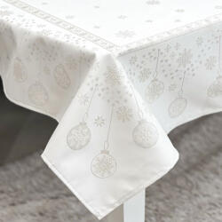 Cortimex Kft Ezüst lurex asztalterítő gömb mintás 96x100 cm