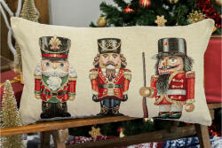 Cortimex Kft Nutcrackers diótörők díszpárna 40x70 cm arany lurex