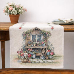 Cortimex Kft Garden house gobelin asztali futó kerti házikós 44x140 cm