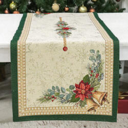 Cortimex Kft Bells csengős ünnepi gobelin asztali futó 44x140 cm arany lurex