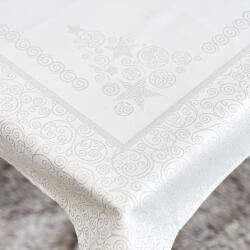 Cortimex Kft Ezüst lurex asztalterítő karácsonyfa mintás 96x100 cm