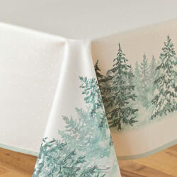 U10 Thizy Winter Forest asztalterítő fenyő mintás szennytaszító 150x300 cm