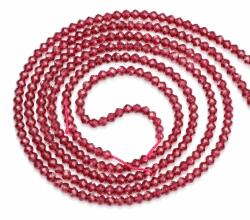  Margele Zircon Colorat Rosu Deschis Rotunde Fatetate 2x2mm pentru Bratari Fine