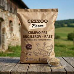  CEZZOO FARM krmivo pre brojlerov - rast granulovaná zmes 25kg
