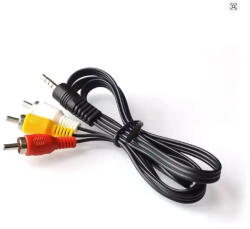  3, 5 mm-es jack dugó apa - 3 RCA adapter, kiváló minőségű 3, 5 mm-es - RCA apa audio-video AV kábel, vezetékkábel