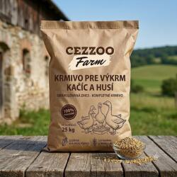 CEZZOO FARM krmivo pre výkrm kačíc a husí - granulovaná zmes 25kg