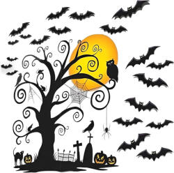  Halloween Family Friendly fali dekoráció szett 32 db-os (DPA67019155) - eking