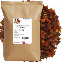 Piros Paprika Pehelyben Szárított Nagyon Aromás Prémium minőség 5 kg (65-5000)