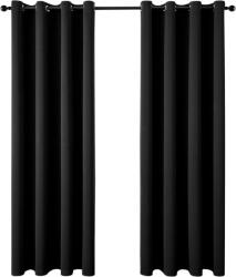 CE Thermo sötétítő függöny átvezetőkkel fekete 140x145cm 2db (X0029DF49B)