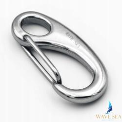 WAVE SEA Fóka karabiner 50 mm saválló 304 patentos karabiner csónakkötélhez (WS6205-50)