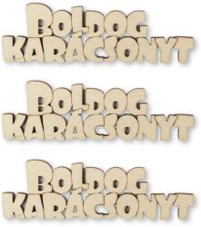 Fafelirat, 10 cm, 3 db/csomag - Boldog Karácsonyt