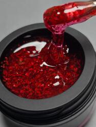 Everin Gel Autonivelant Everin Petal Stories Pink Petal Rain 15gr - Gel Roșu-Roz cu Inserții Florale (PS-PPR)