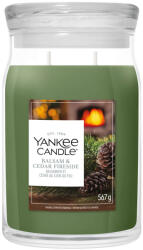 Yankee Candle Yankee Candle® Balsam & Cedar Fireside Signature nagy üveggyertya 567 g