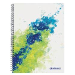 Herlitz Caiet A4 70 File Cu Spirala Patratele, Punctat, Splash Lemon (50003334)