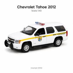 GreenLight Macheta auto Chevrolet Tahoe 2012 U. S. Fish Wildlife Service Law Enforcement, alb cu galben, cu vitrina plexiglas, scara 1: 43, Greenlight 86190 (GL86190 - 2899)