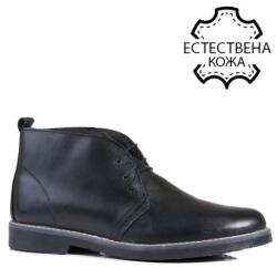 Vodo Черни мъжки боти от естествена кожа (9891)