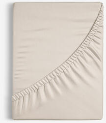 Goldea cearceaf de pat cu elastic din bumbac - latte 160 x 200 cm
