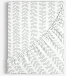 Goldea cearceaf de pat cu elastic din bumbac - frunze scandinave 180 x 200 cm