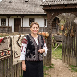 Ie Traditionala Vesta din stofa traditionala Dafina 2