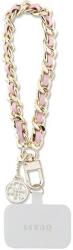 Guess GUOUCHSAMC4P curea universală roz pentru mână Saffiano Chain 4G Charm (GUOUCHSAMC4P)