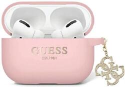 Guess Husă pentru AirPods Pro 2 Guess GUAP2LECG4P roz Liquid Silicone Glitter Triangle Charm (GUAP2LECG4P)
