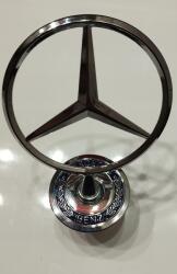 Mercedes-Benz Fém, krómozott, kék, háromdimenziós Mercedes bélyegző/embléma