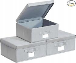  Rendszerezők Tároló dobozok anyagból 32x36x16cm 3db Szürke (X00221YBI5)