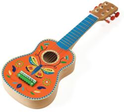 DJECO Instrument muzical pentru copii, Chitara din lemn cu 6 corzi, Djeco (DJ06041)
