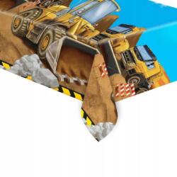 Procos Față de masă din plastic - Vehicule de construcții 120 x 180 cm Fata de masa