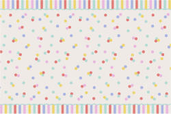 PartyDeco Față de masă de hârtie - Confetti colorate 180 x 120 cm Fata de masa