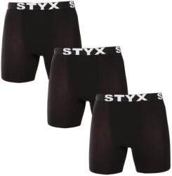 Styx Комплект от три - мъжки боксерки Styx long спортна гума черни Styx | Cheren | МЪЖЕ | L