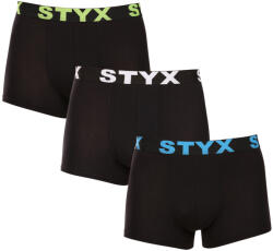Styx Комплект от три - мъжки боксерки Styx спортни ластични многоцветни Styx | Cheren | МЪЖЕ | XXL