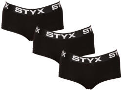 Styx Комплект от три - дамски бикини Styx с крачол черни Styx | Cheren | ЖЕНИ | S
