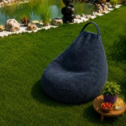 Ralex Pucioasa Fotoliu Bean Bag Interior-Exterior, diametru 75 cm, umplută cu fulgi de poliuretan, Gri Antracit (6)