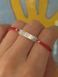 Kathryn' s Bracelets Детска сребърна гривна с име и червен конец (ДГП1)