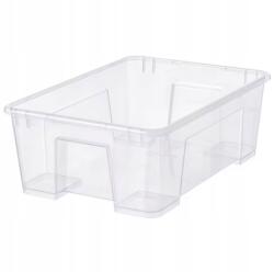 IKEA Samla Tárolódoboz, átlátszó, 39x28x14 cm/11 l Fedő Nélkül (401.029.78)