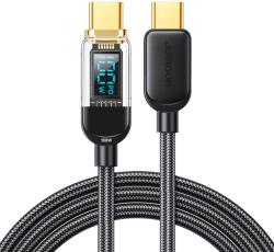 JOYROOM Cablu de Date Type-C, Fast Charging 100W, 480Mbps, 1.2m - JoyRoom (S-CC100A4) - Black - 1 BUC (KF2313477)
