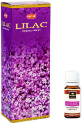 HEM Pachet Promo: 120 Betisoare Parfumate HEM Liliac (Lilac) + Ulei Aromaterapie Liliac KING Aroma, 10ml