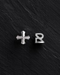 Reytel Ezüst mono Templar Cross fülbevaló (2990422890007)