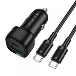 BOROFONE Incarcator Auto Cu Cablu USB-C Borofone BZ34B Cloud, 20W, 3A, 1 x USB-A - 1 x USB-C, Negru