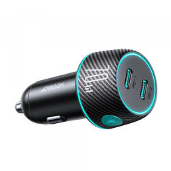 JOYROOM Incarcator Auto Joyroom JR-CCN02, 70W, 3A, 2 x USB-C, Negru